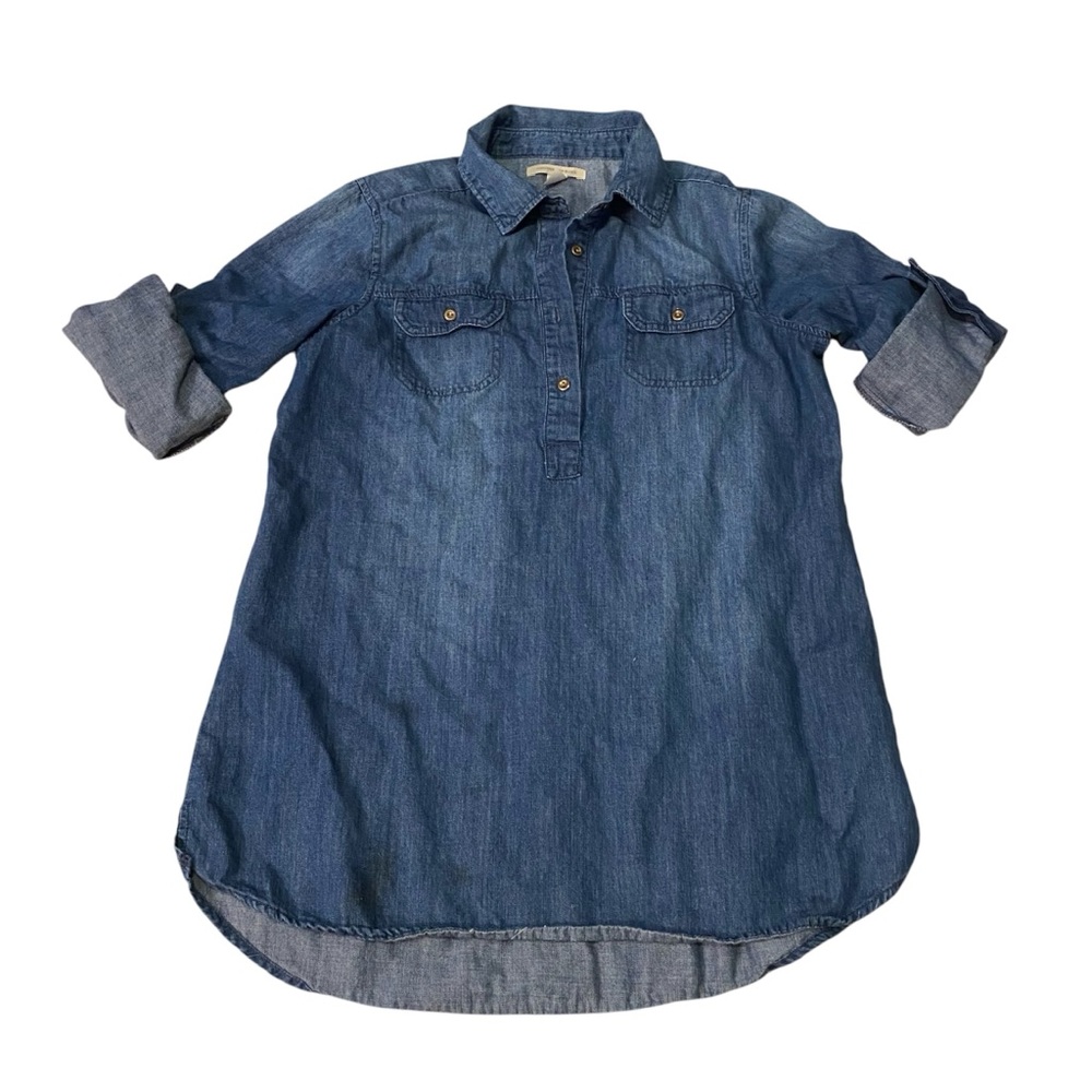 Denim Roll Sleeve Tunic